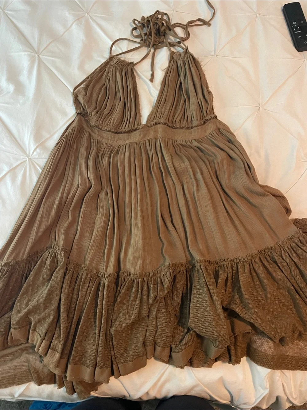 Free People 100 degree mini dress in Olive